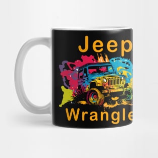 4x4 Jeep Wrangler Dirt Trail T-Shirt Mug